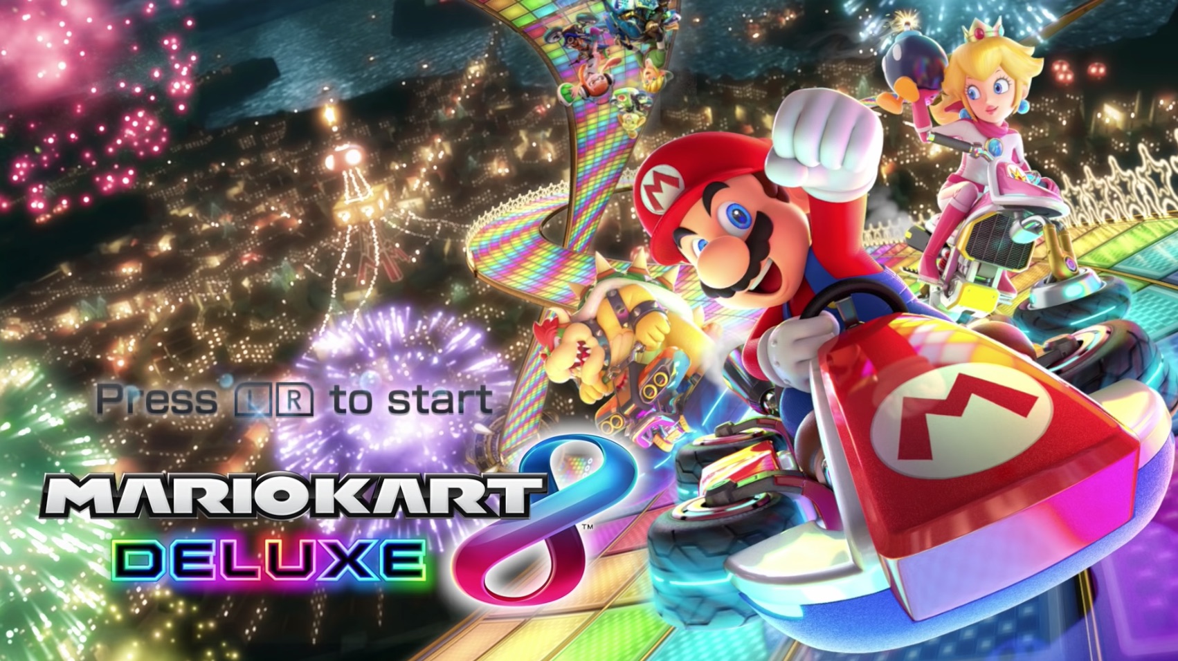 Mario Kart 8 Deluxe title screen (2017)